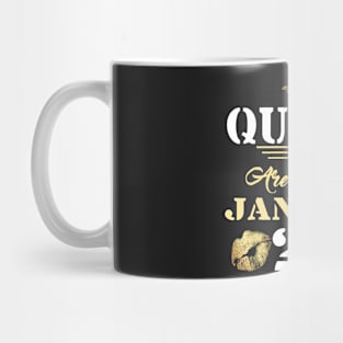 Queens Are Born On January 28th Funny Birthday Gif Mug